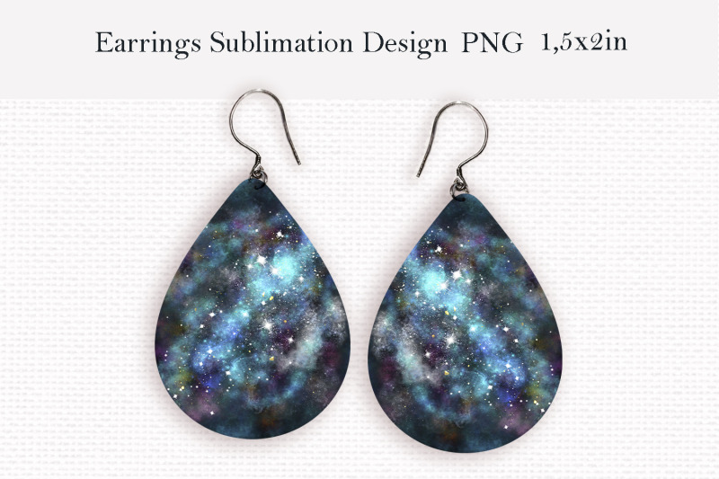 galaxy-abstract-teardrop-earrings-design-png