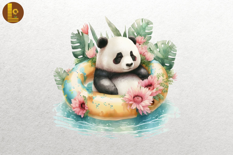 cute-panda-summertime-watercolor-19