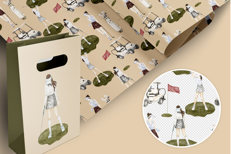 golf-clipart-watercolor-sports-clipart-golf-girl-seamless-pattern-p