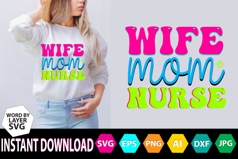 wife-mom-nurse-retro-design