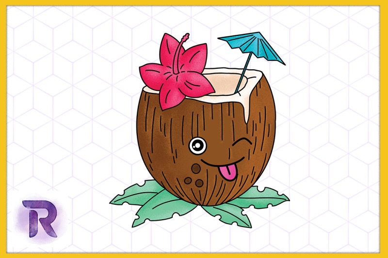 summer-vibes-summer-kawaii-coconut