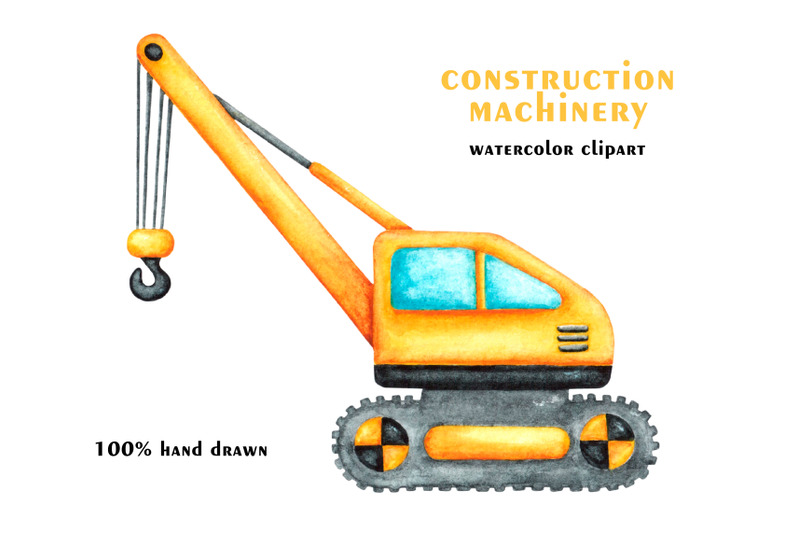 construction-vehicles-watercolor-clipart-excavator-loader-bulldozer
