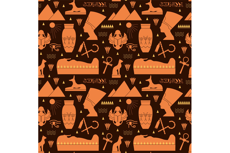 ancient-egypt-golden-pharaon-and-sarkofag-egyptian-seamless-pattern