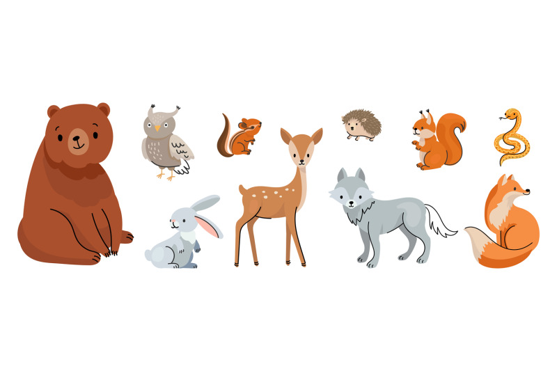 doodle-forest-animals-owl-deer-and-cute-bear-cartoon-animal-scandina