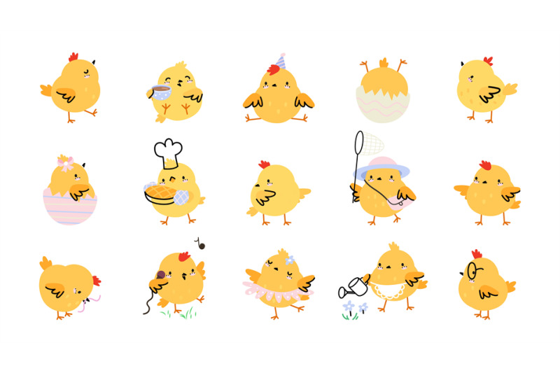 yellow-cute-cartoon-easter-chicken-chick-newborn-spring-chickens-bir