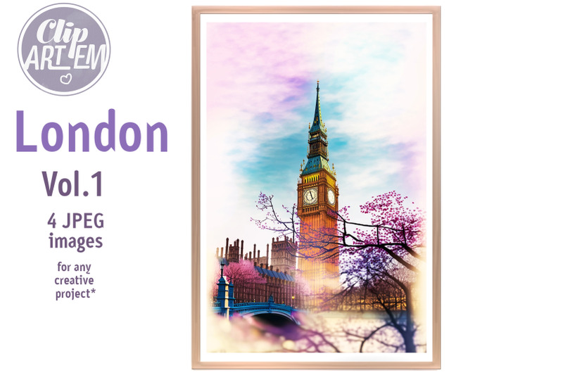 london-big-ben-painting-artwork-4-watercolor-digital-jpeg-images-set