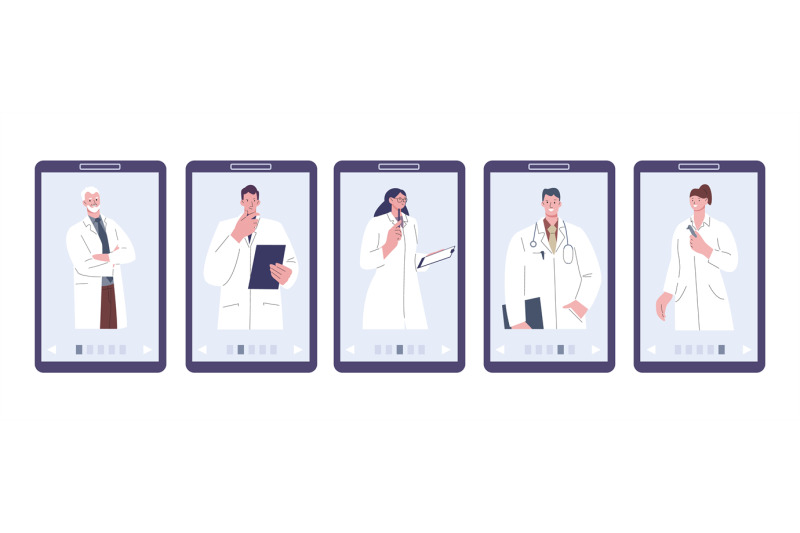 doctors-on-smartphone-screen-medical-app-choose-your-doctor-various