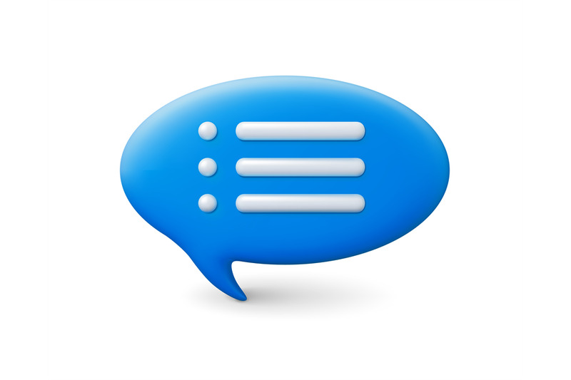 speech-bubble-3d-element-blue-render-imitation-vector-message-balloon