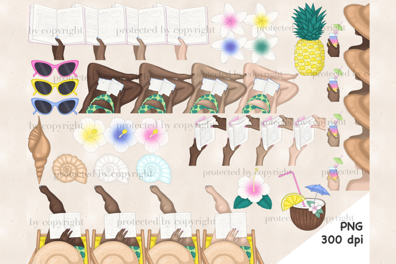 beach-clipart-collection-book-illustration-bundle