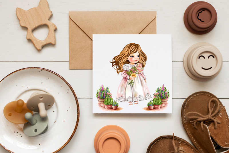 chibi-girl-cute-princess-and-flowers-clipart