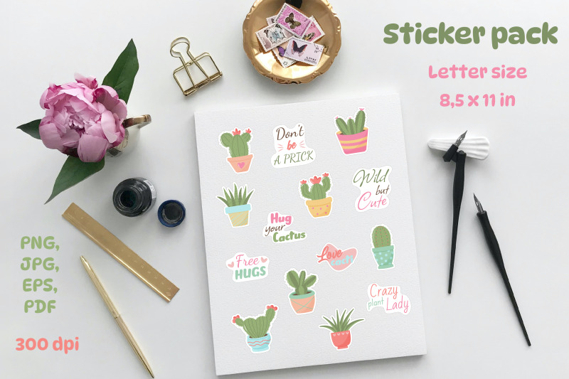 cute-cactus-and-quote-sticker-bundle