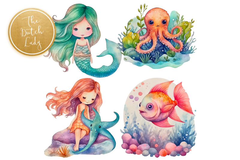 underwater-girls-amp-mermaid-clipart-set