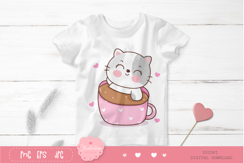 cute-cat-coffee-cat-sublimation-kawaii-clipart-baby-animal