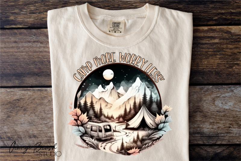 camping-sublimation-design-happy-camper-png-shirt-design