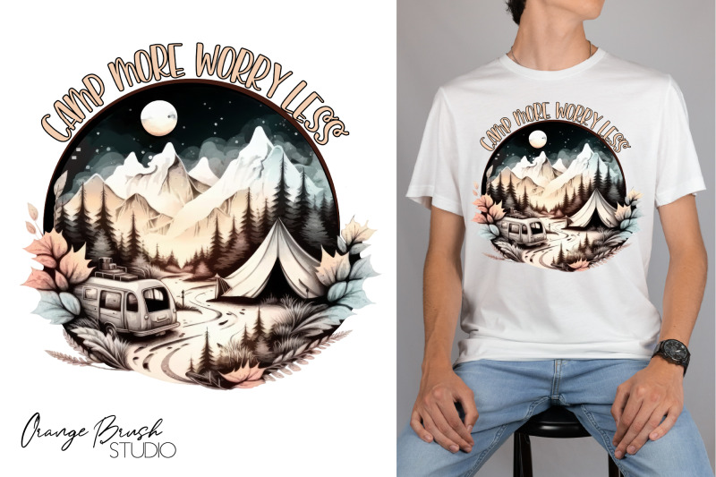 camping-sublimation-design-happy-camper-png-shirt-design