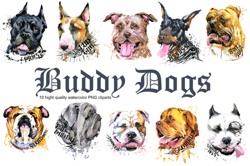 dogs-watercolor-clipart