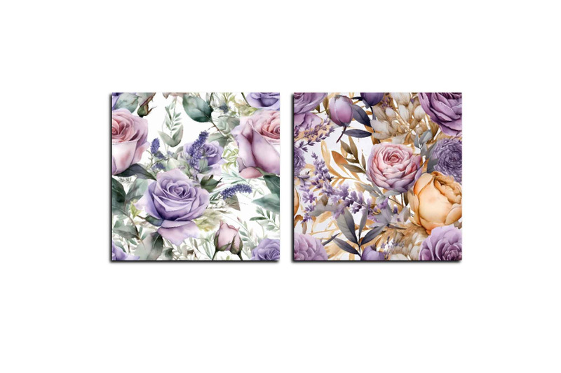 watercolor-lilac-lavender-digital-paper-seamless-patterns