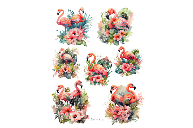 watercolor-tropical-flamingos-png-tropical-flowers-clipart