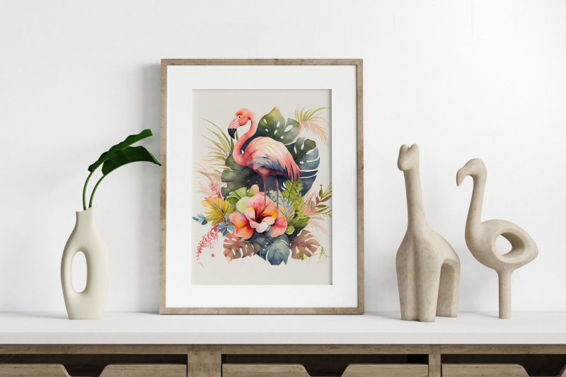 watercolor-tropical-flamingos-png-tropical-flowers-clipart