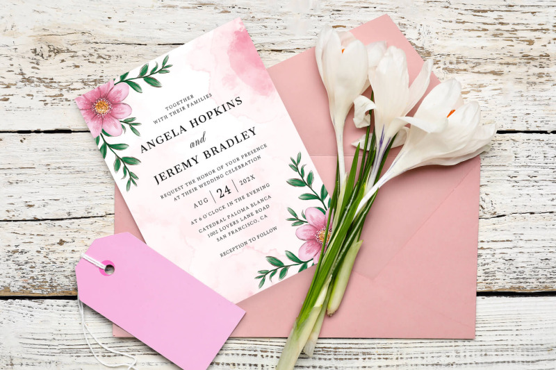modern-pink-floral-wedding-invitation