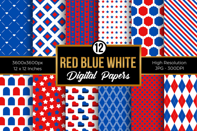 red-blue-and-white-pattern-digital-papers