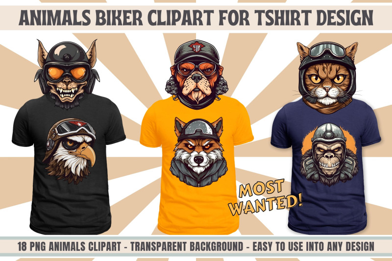 trendy-animals-biker-clipart-for-tshirt-design