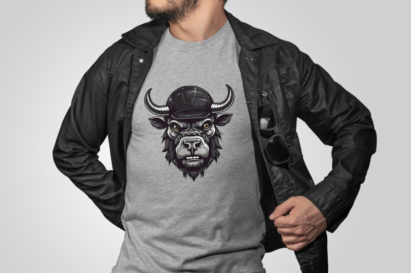 trendy-animals-biker-clipart-for-tshirt-design