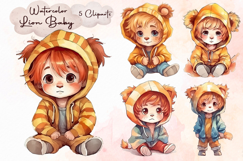 watercolor-lion-baby-bundle