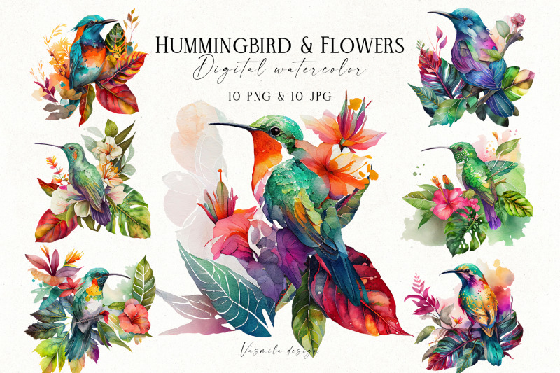 watercolor-tropical-hummingbird