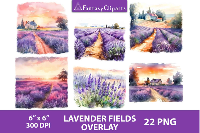 lavender-fields-overlay-clipart-watercolor-landscapes-png