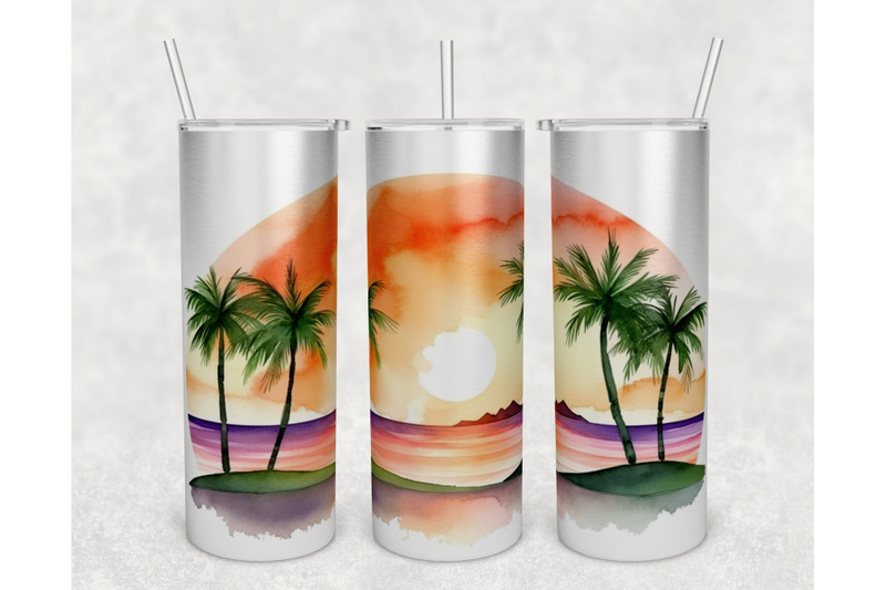 beach-sunset-tumbler-wraps-bundle-20-oz-skinny-tumbler-beach-sunset