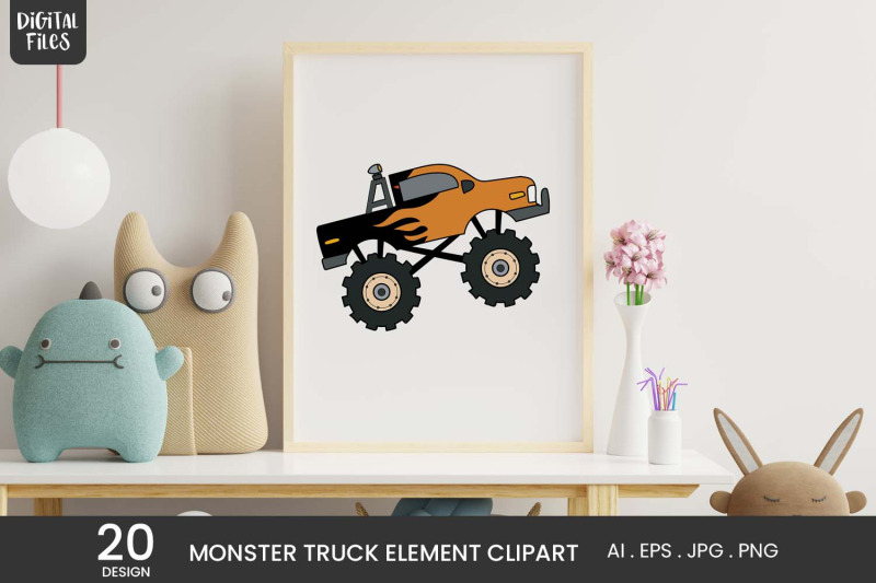 monster-truck-element-clipart-20-variations