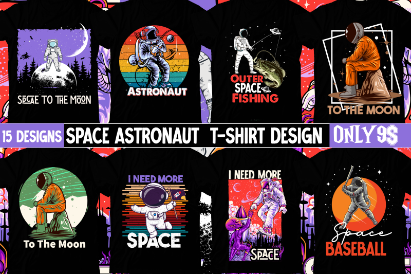 astronaut-bundle-astronaut-t-shirt-design-bundle