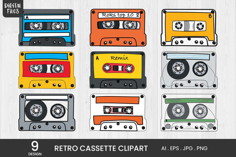 retro-cassette-clipart-9-variations