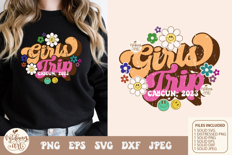 retro-girls-trip-cancun-2023-svg-png-sublimation-distressed-png