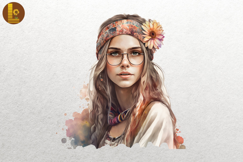 beautiful-hippie-girl-watercolor-2