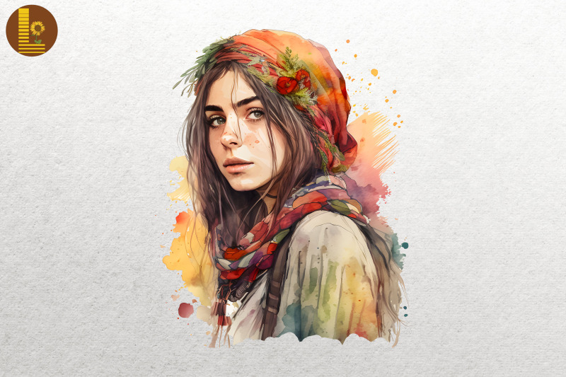 beautiful-hippie-girl-watercolor-3