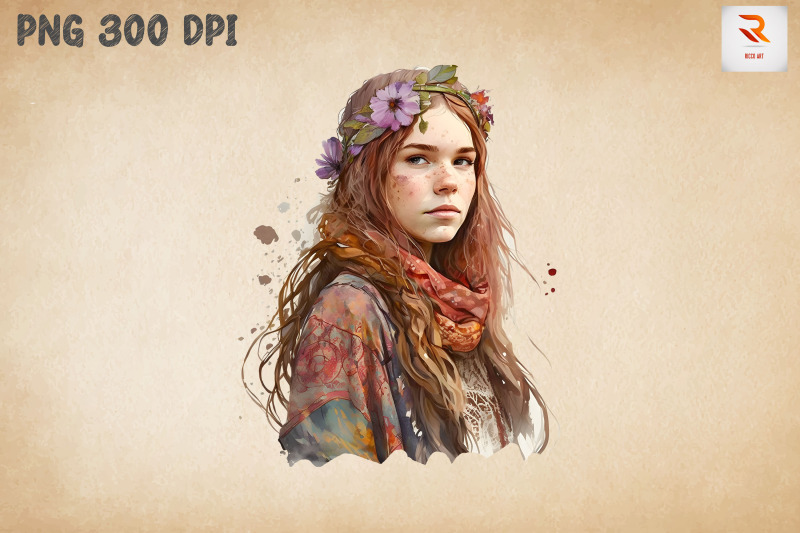 pretty-hippie-girl-watercolor-8