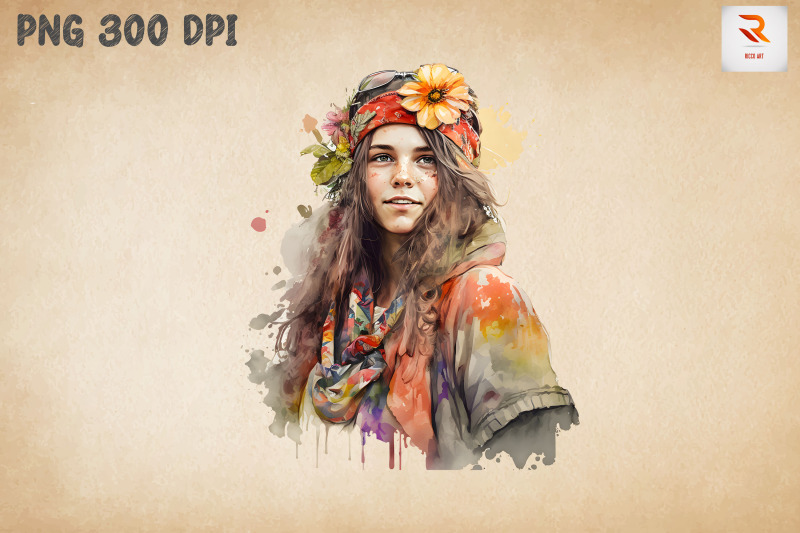 pretty-hippie-girl-watercolor-14