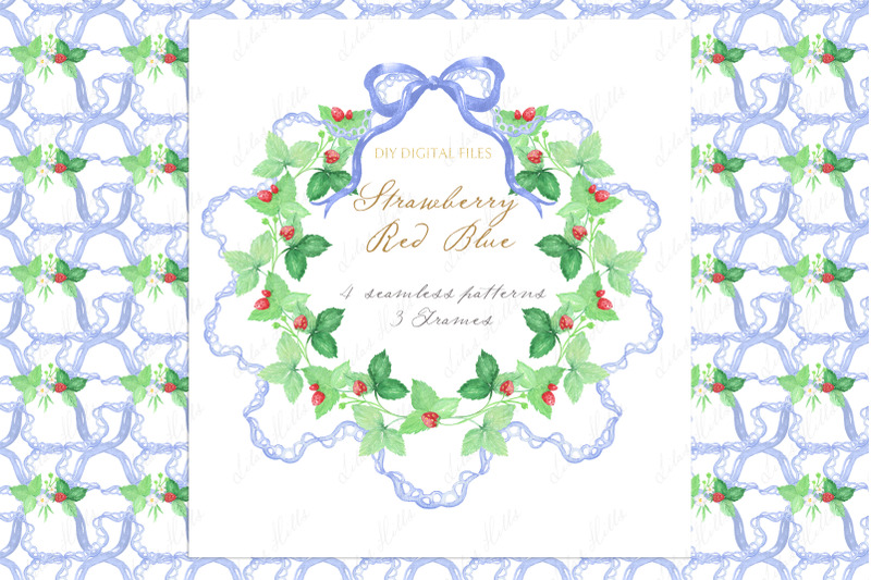 red-blue-strawberry-baby-shower-blue-bow-and-little-flowers