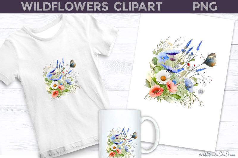 wildflowers-clipart-png-poppy-with-butterfly-clipart-nbsp