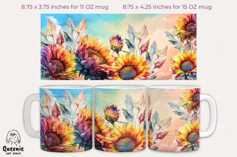 colorful-sunflower-mug-sublimation-flower-mug-wrap