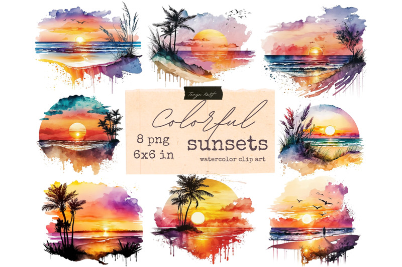 colorful-sunsets-png-clipart