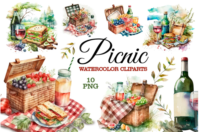 picnic-watercolor-clipart