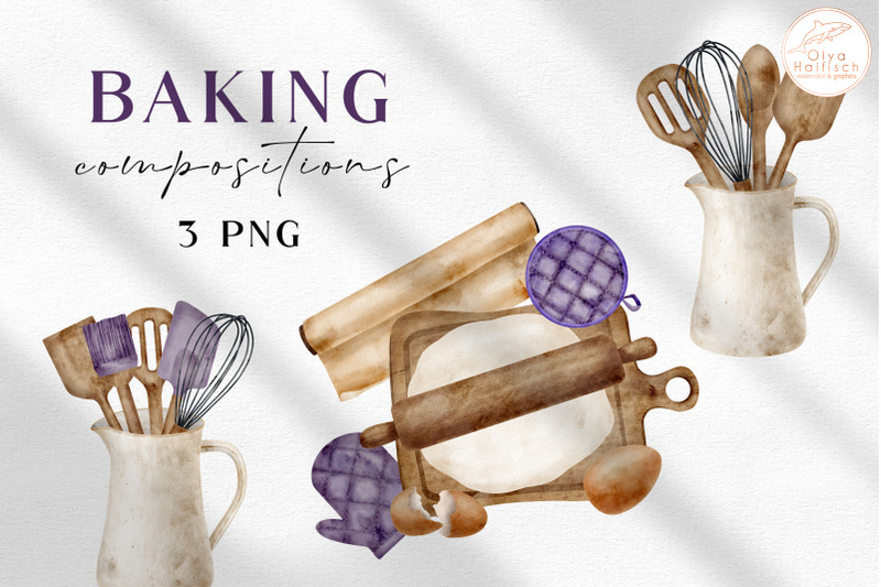watercolor-kitchen-utensils-clipart-baking-tools-png-sublimation