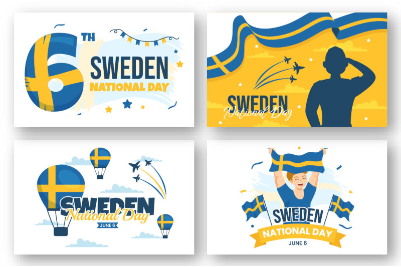 14-sweden-national-day-vector-illustration