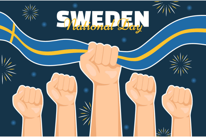 14-sweden-national-day-vector-illustration