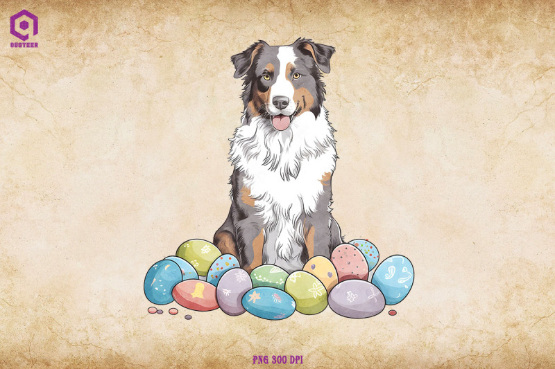 australian-shepherd-dog-with-easter-eggs