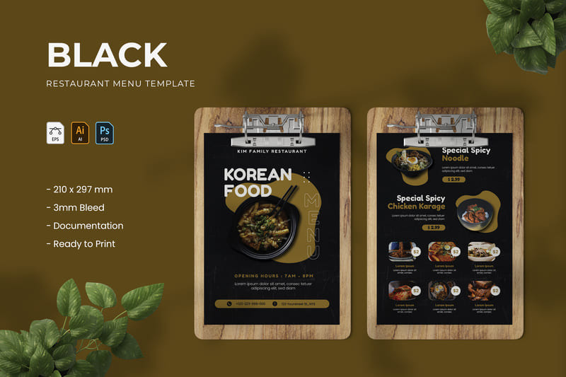 black-korean-food-menu