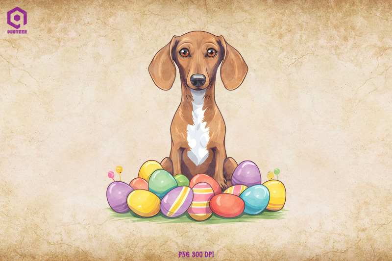 dachshund-dog-with-easter-eggs